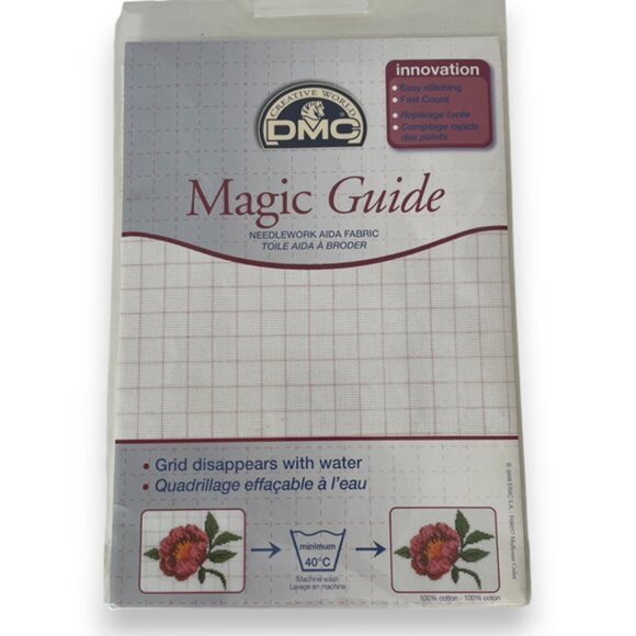 DMC Magic Guide Aida Fabric 14 count Ecru Gridlines 20” x 30” for Cross Stitch - Picture 1 of 2